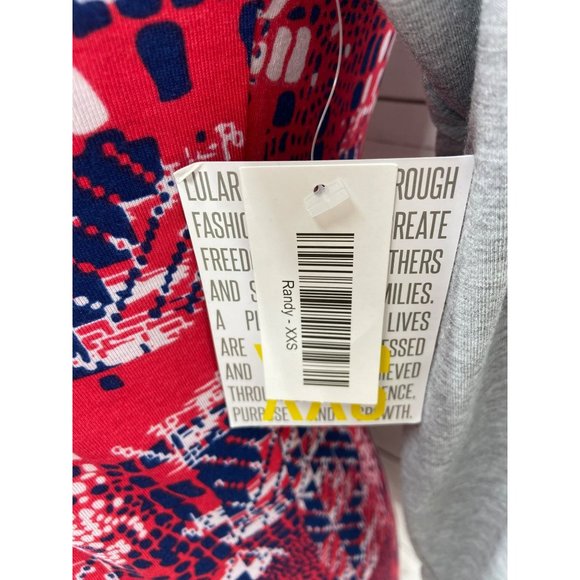 LuLaRoe Size XXS NEW NWT Randy Baseball Raglan Shirt - Picture 7 of 7